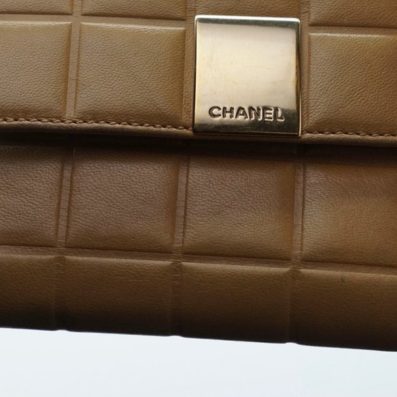 Auth Chanel Wallet Light Brown Leather #5737C64 - Picture 8 of 12